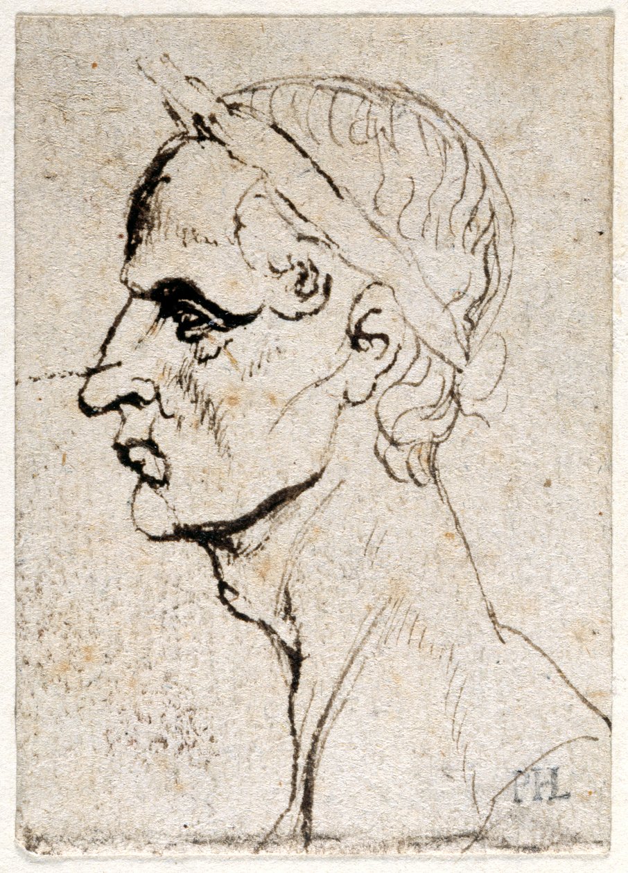 Julius Caesar, uit tien tekeningen van acht van de eerste twaalf Caesars, naar de medailles van Giovanni da Cavino door Peter Paul Rubens