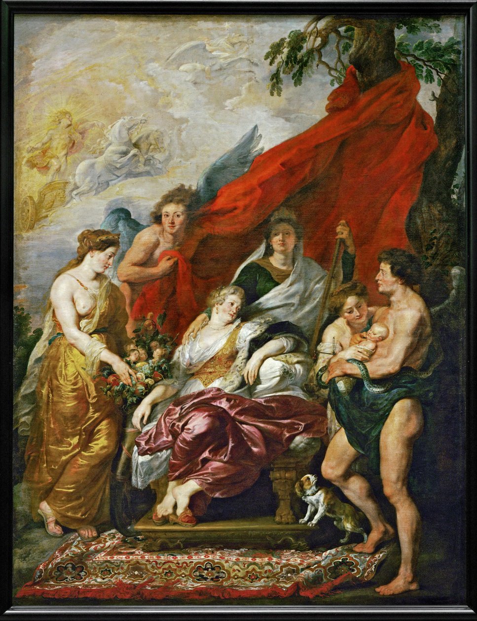 De geboorte van Louis XIII in Fontainebleau door Peter Paul Rubens