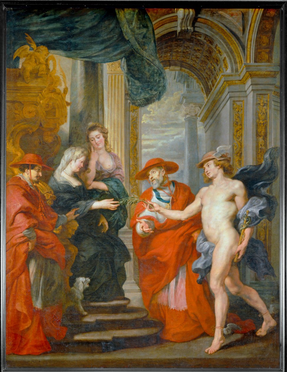 Het Verdrag van Angouleme (schilderij op doek) door Peter Paul Rubens