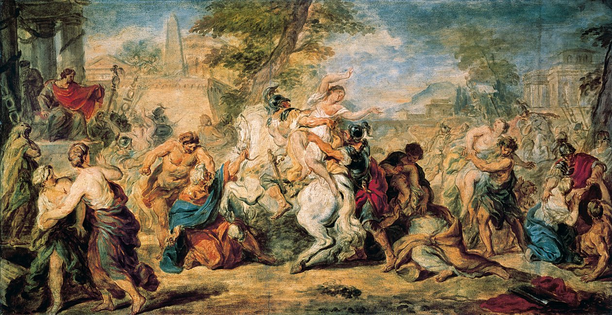 De ontvoering van de Sabijnse maagden door Peter Paul Rubens