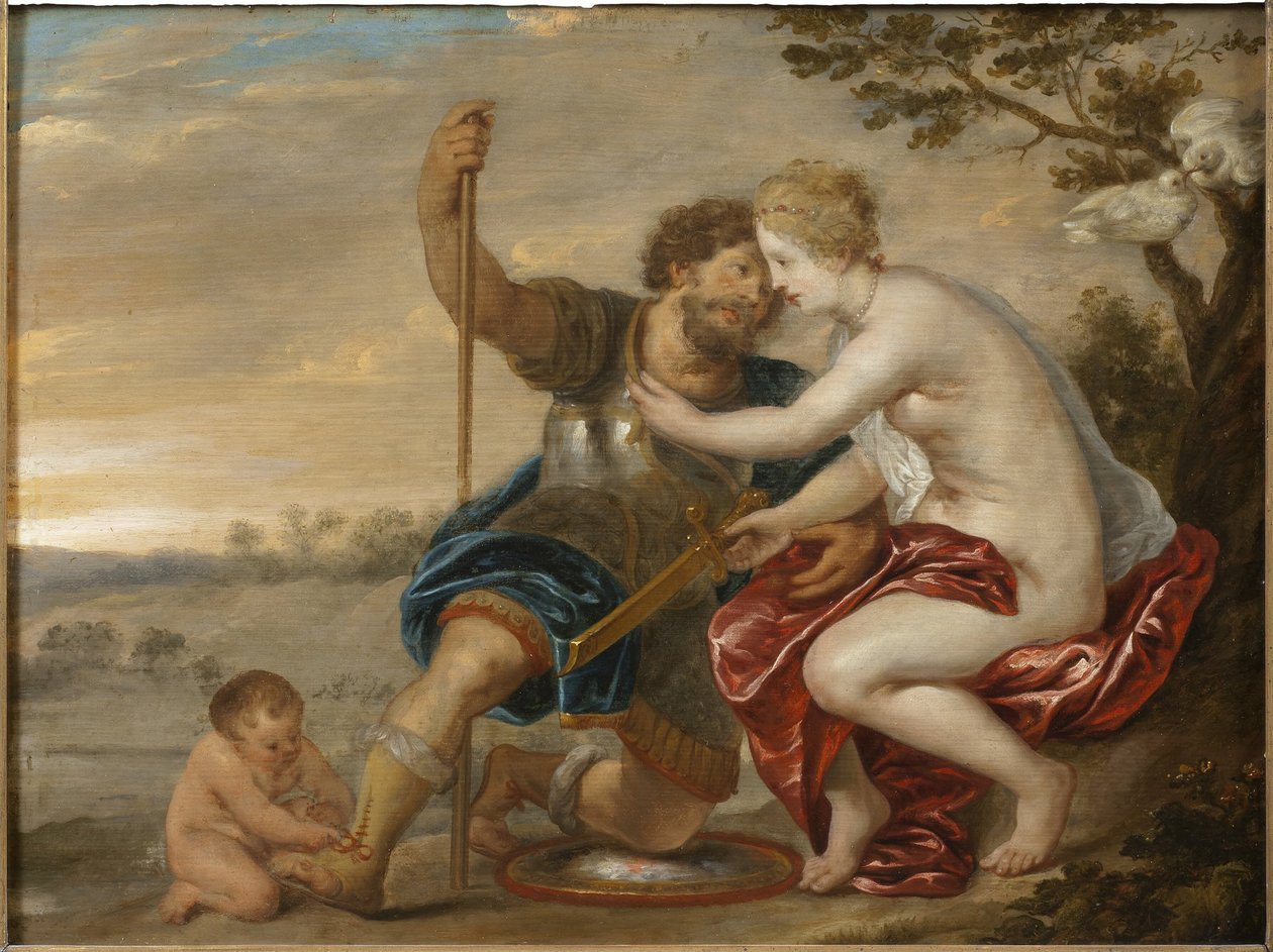 Mars, Venus en Cupido door Peter Paul Rubens