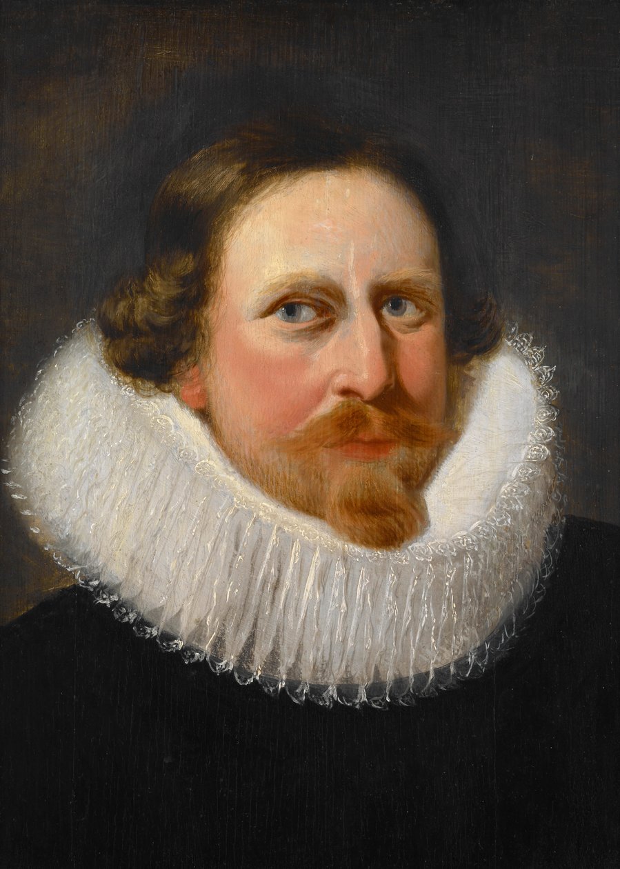 Portret van een man met molensteenkraag door Peter Paul Rubens