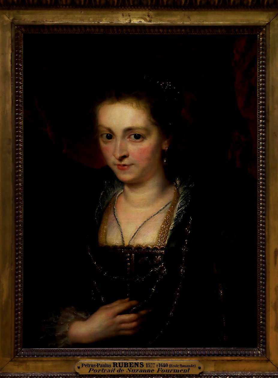 Portret van een vrouw. Portret van Suzanna Fourment door Peter Paul Rubens