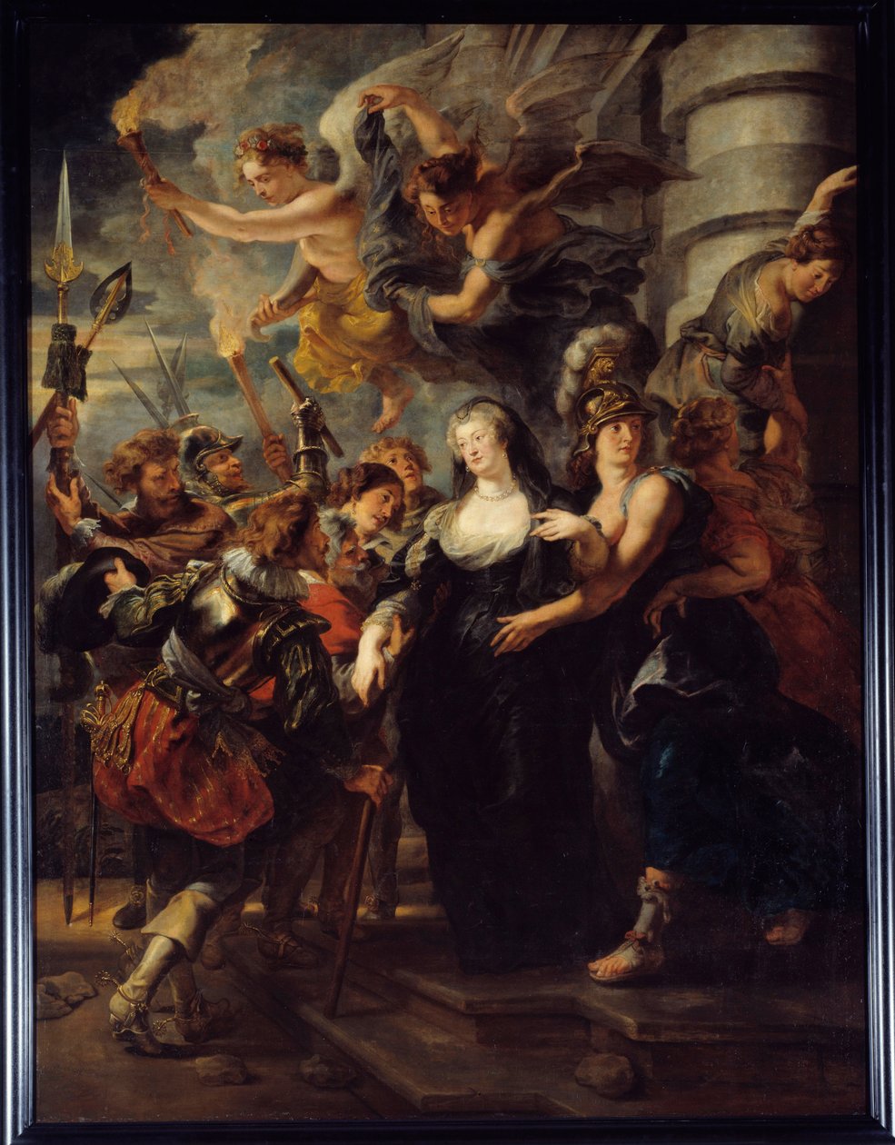 Koningin Marie de Medicis (1573-1642) vluchtte uit het Kasteel van Blois in de nacht van 21 op 22 februari 1619 door Peter Paul Rubens