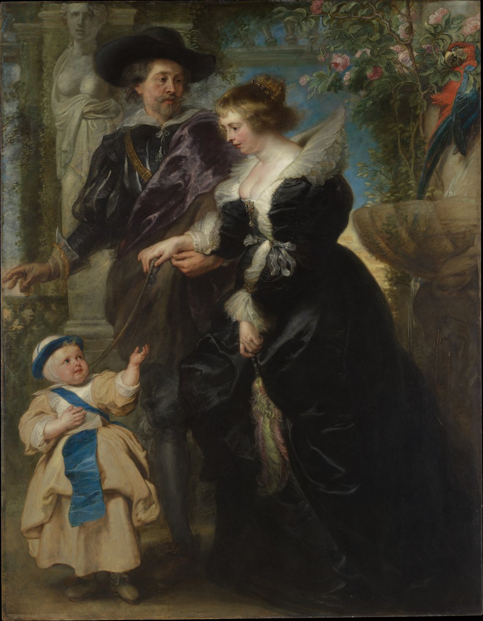 Rubens, Helena Fourment (1614-1673) en hun zoon Frans (1633-1678) door Peter Paul Rubens