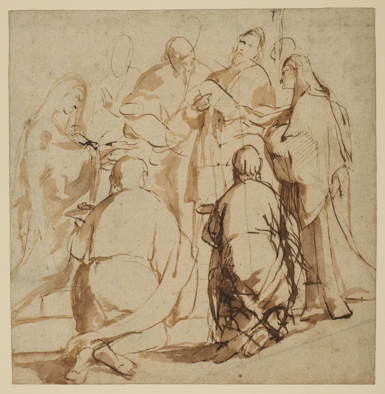 Studies voor de presentatie in de tempel door Peter Paul Rubens