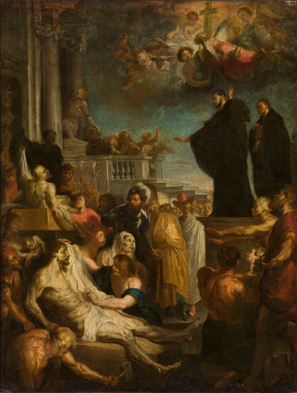 De heilige Franciscus Xaverius die zieken geneest door Peter Paul Rubens