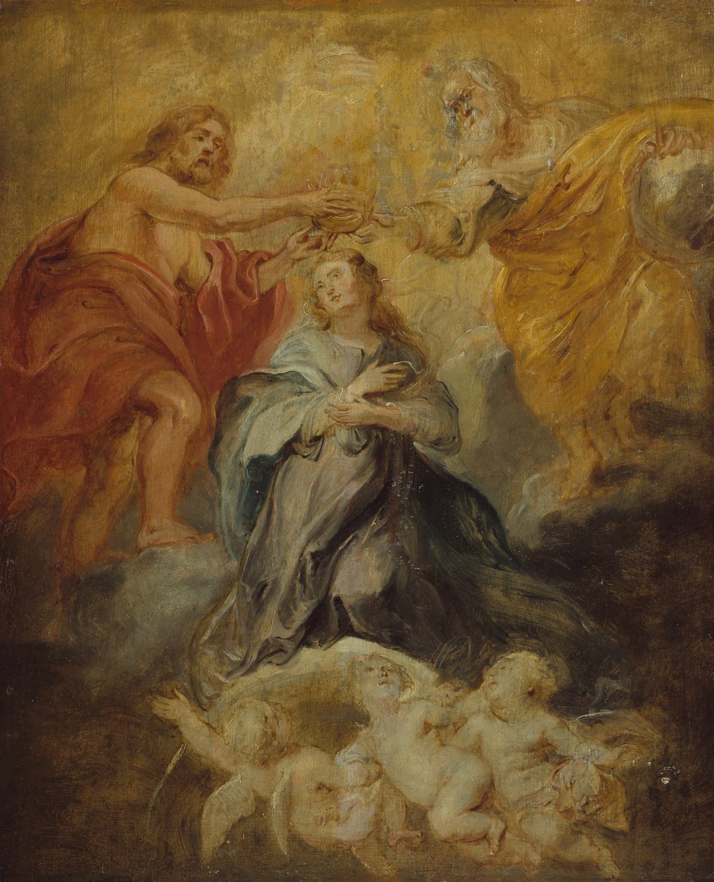 De Kroning van de Maagd door Peter Paul Rubens