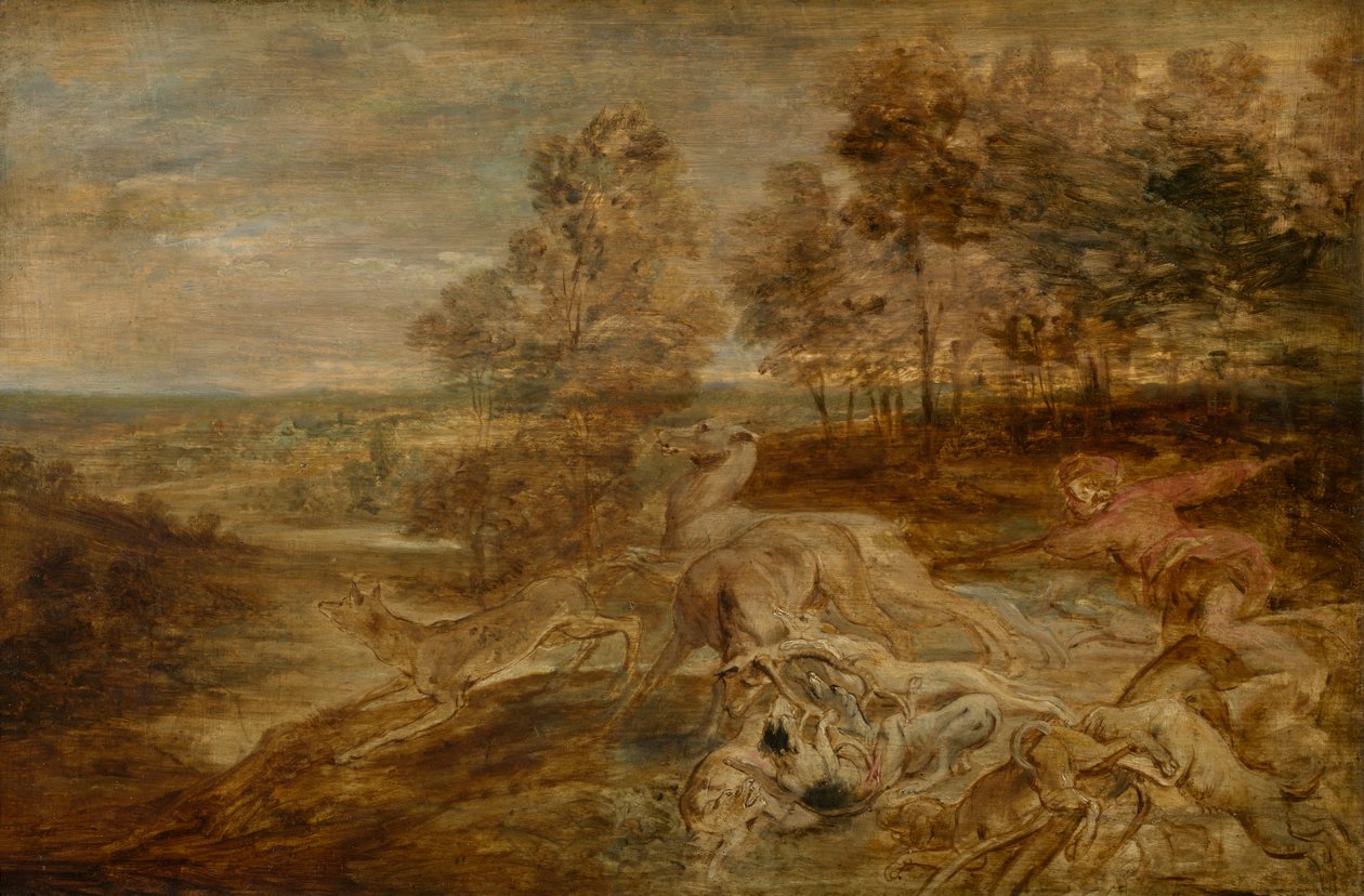 De hertenjacht door Peter Paul Rubens