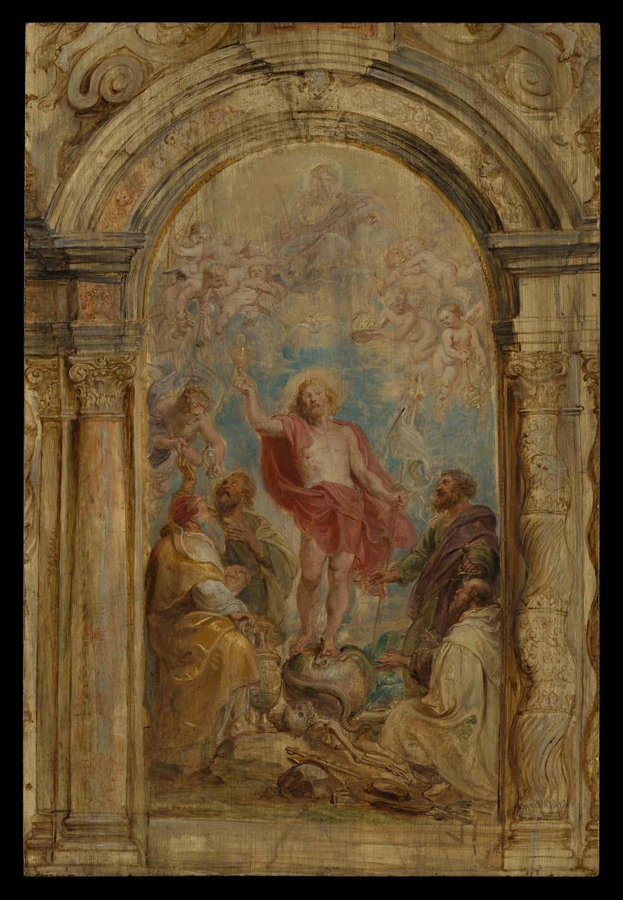 Die Verherrlichung der Eucharistie door Peter Paul Rubens