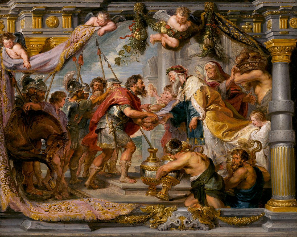 De ontmoeting van Abraham en Melchizedek, ca. 1626 door Peter Paul Rubens