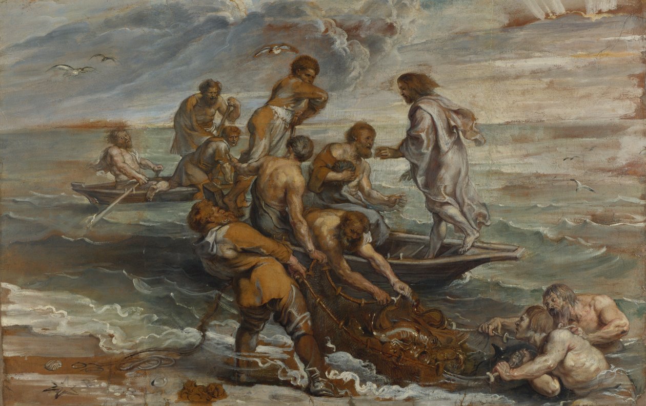 De Wonderbaarlijke Visvangst, 1618-1619 door Peter Paul Rubens