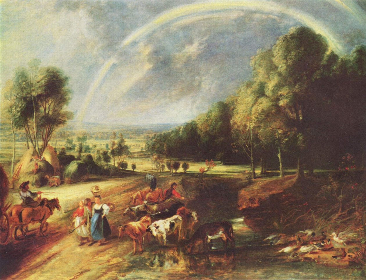 Het regenbooglandschap (1640) door Peter Paul Rubens