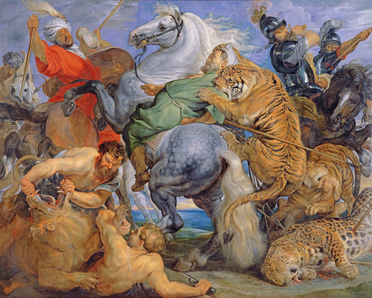 De Tijgerjacht, c.1616 door Peter Paul Rubens