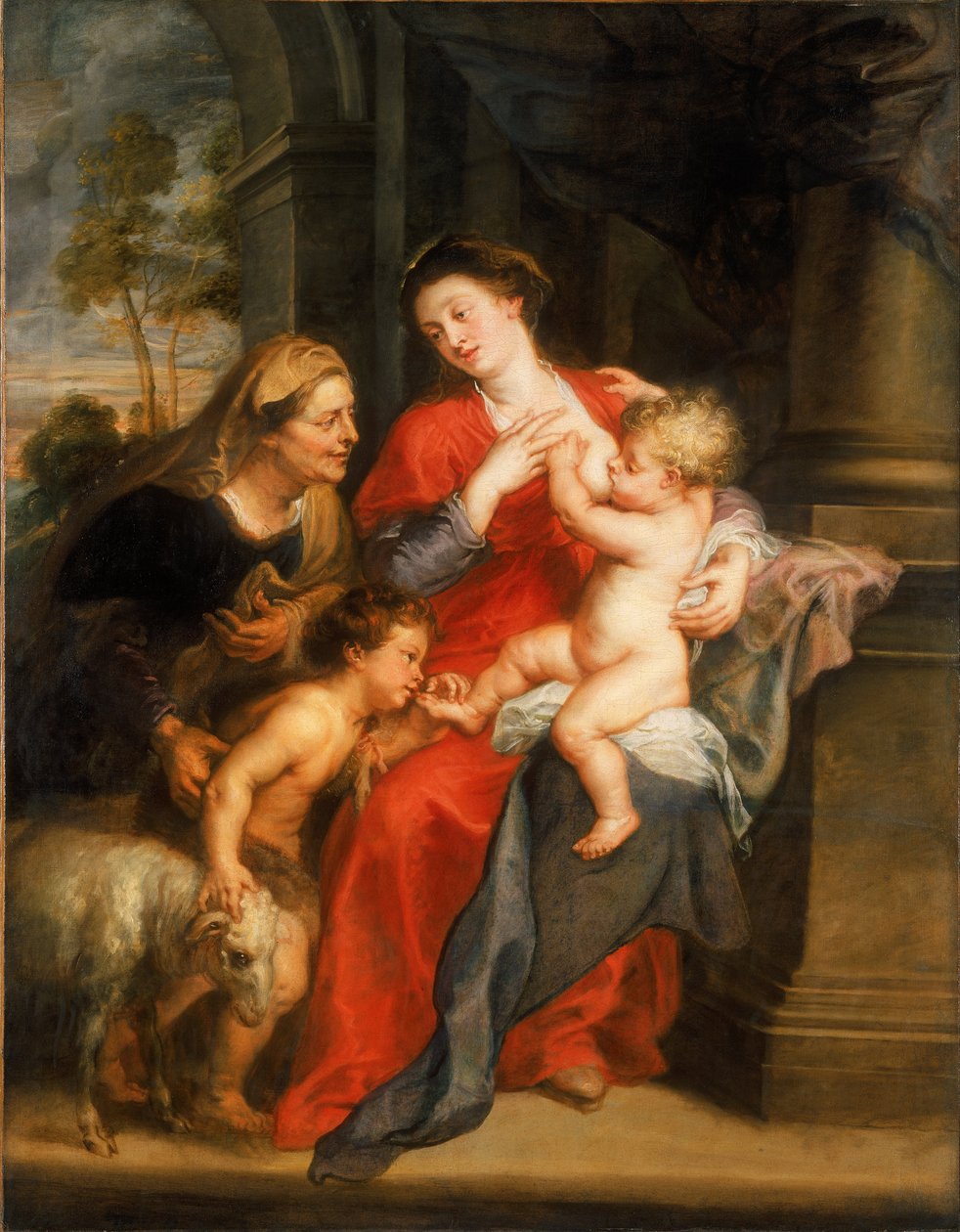 De Maagd en Kind met Sint-Elizabeth en Johannes de Doper door Peter Paul Rubens