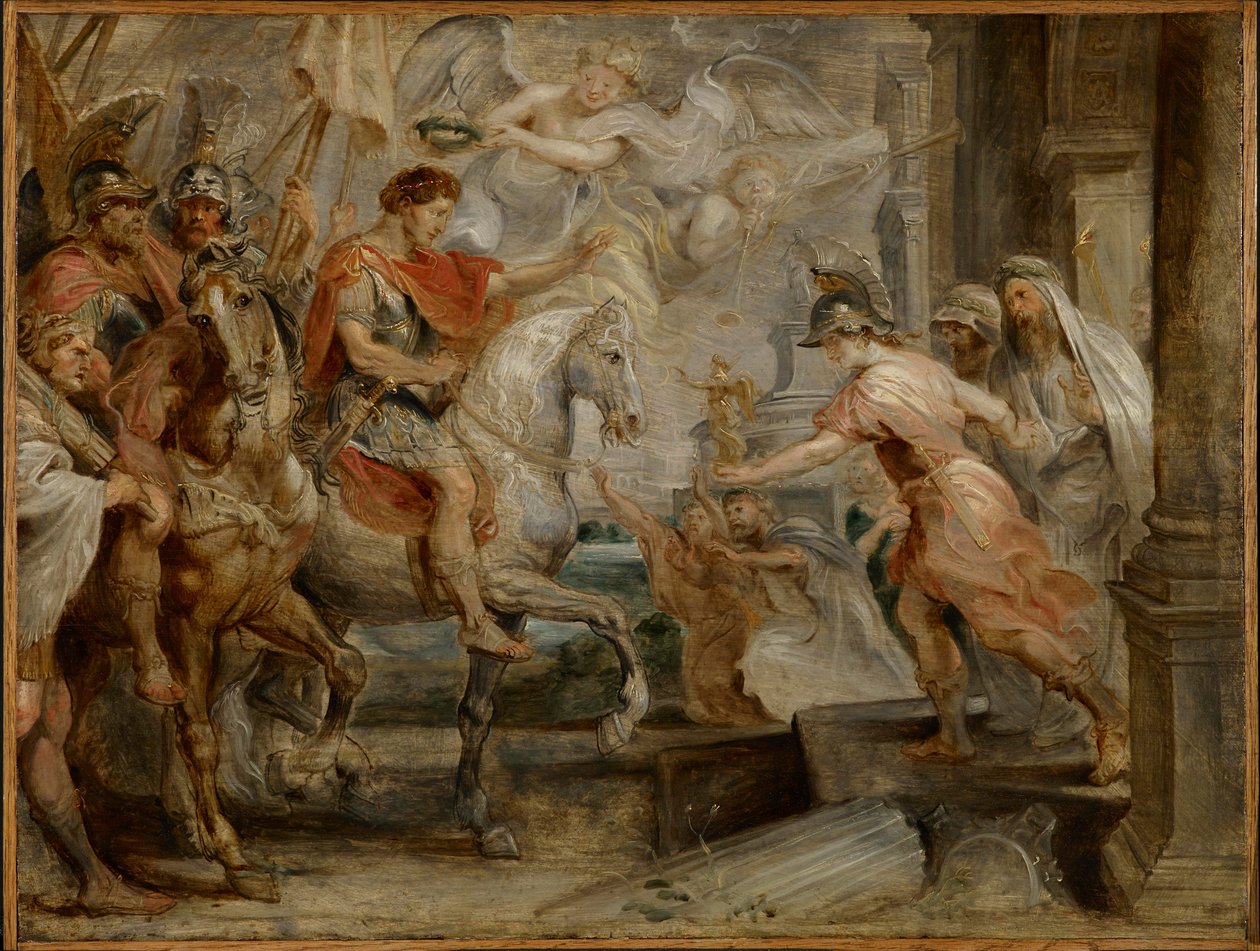 Triomfantelijke intocht van Constantijn in Rome door Peter Paul Rubens