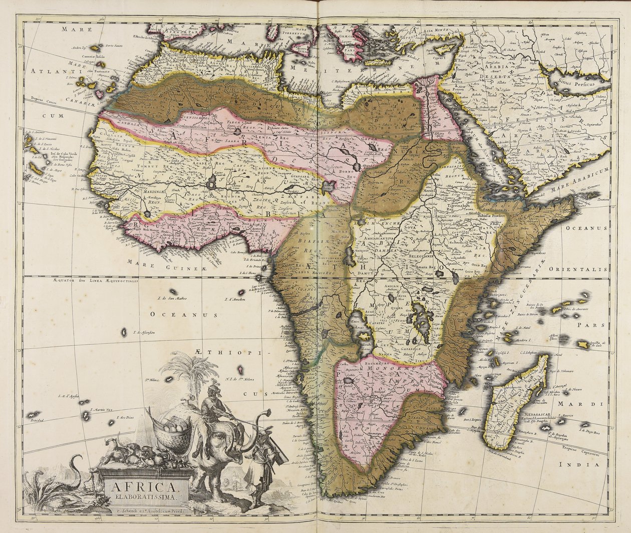 Uitgewerkt Afrika door Peter Schenk the Elder