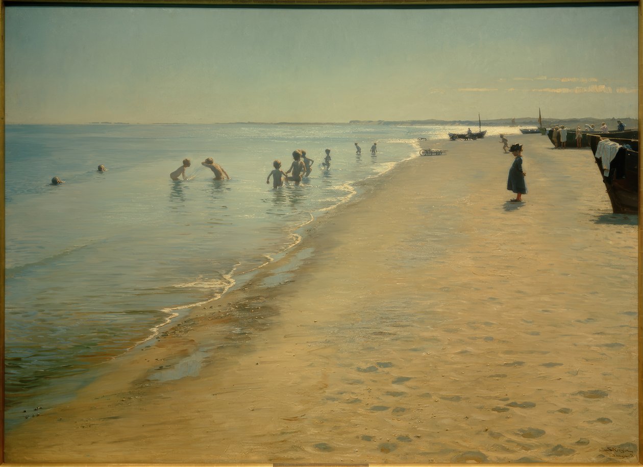 Zomerdag aan het zuidstrand van Skagen door Peder Severin Krøyer
