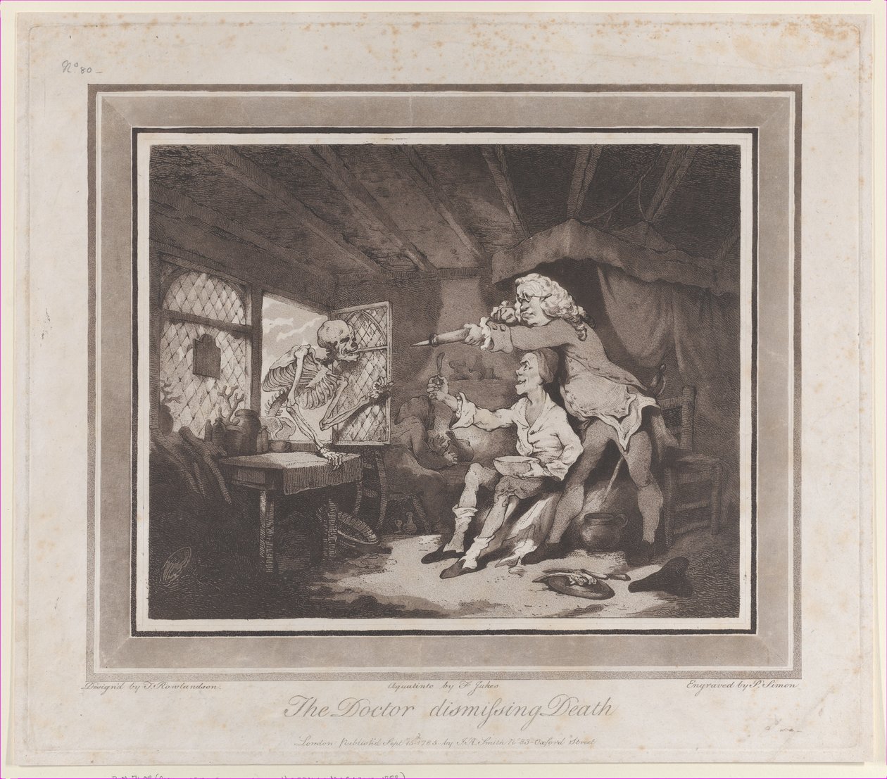 De dokter stuurt de dood weg, 15 september 1785 door Peter Simon