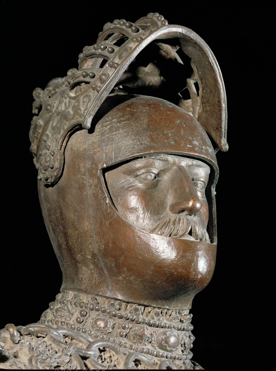 Koning Arthur van Groot-Brittannië (brons) door Peter the Elder Vischer