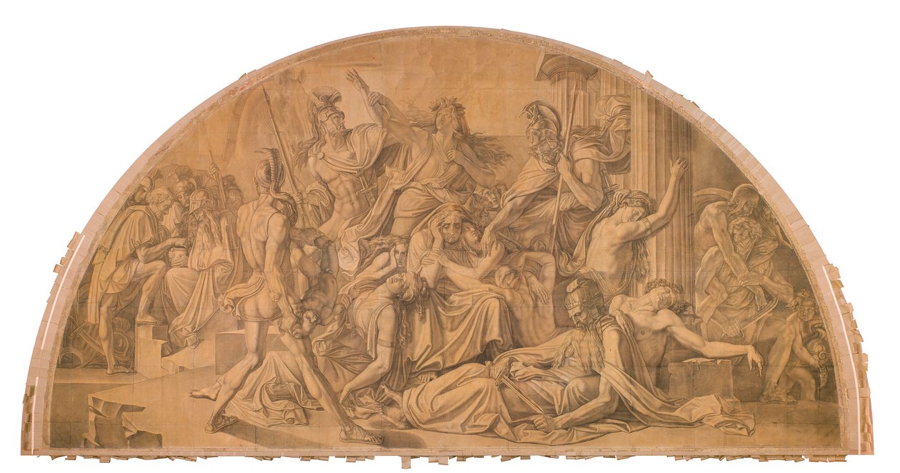 Der Untergang Trojas door Peter von Cornelius