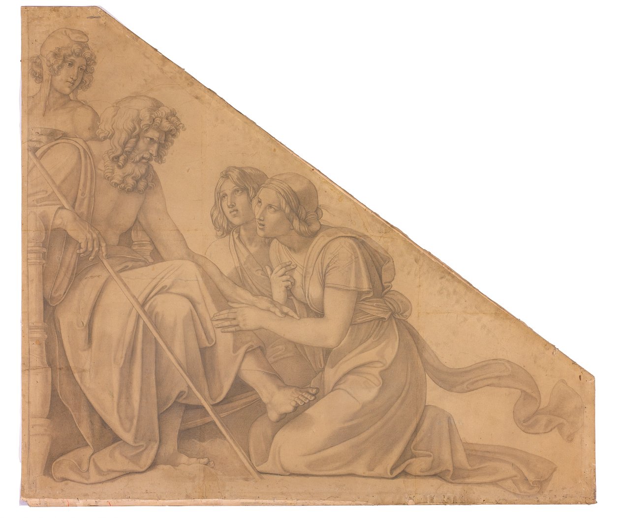 Eos und Tithonos vor Zeus door Peter von Cornelius