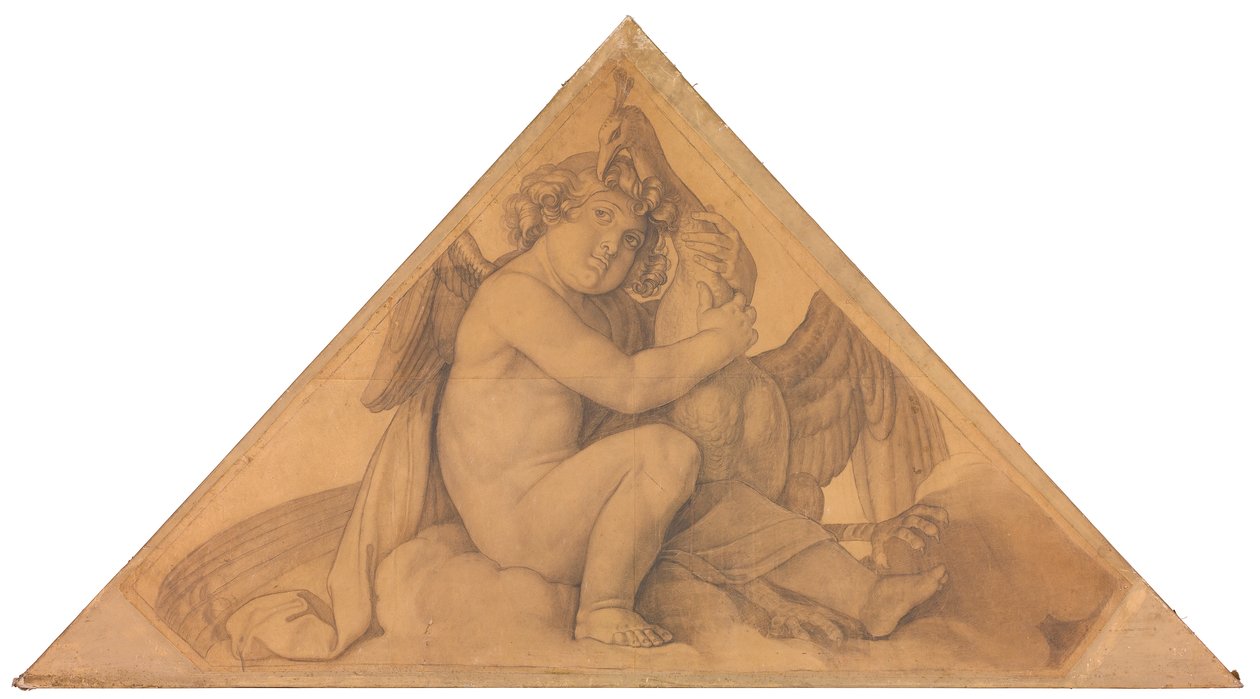 Eros mit dem Pfau door Peter von Cornelius