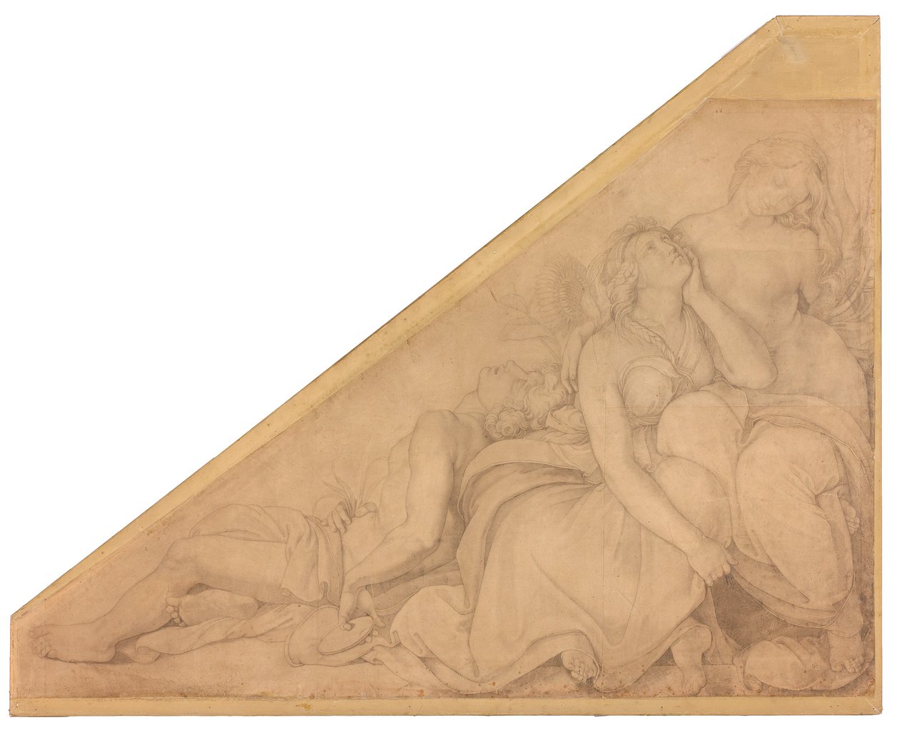 Hyakinthos, Klythia, Leukothoe, in Blumen verwandelt door Peter von Cornelius