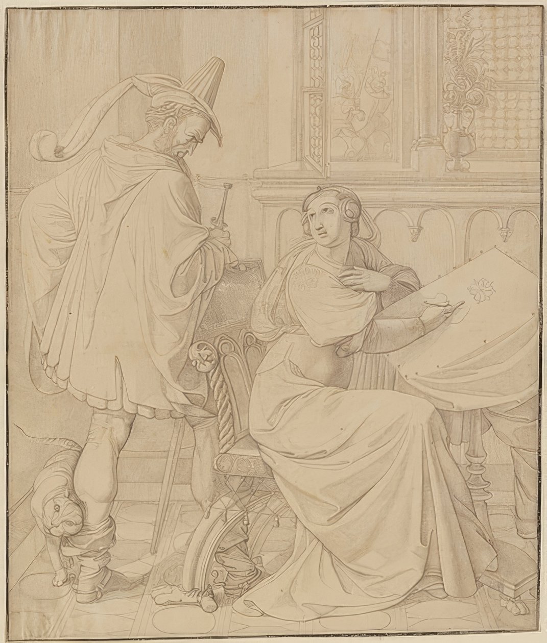 Zeven tekeningen voor de Nibelungen: 3. Hagens verraad door Peter von Cornelius