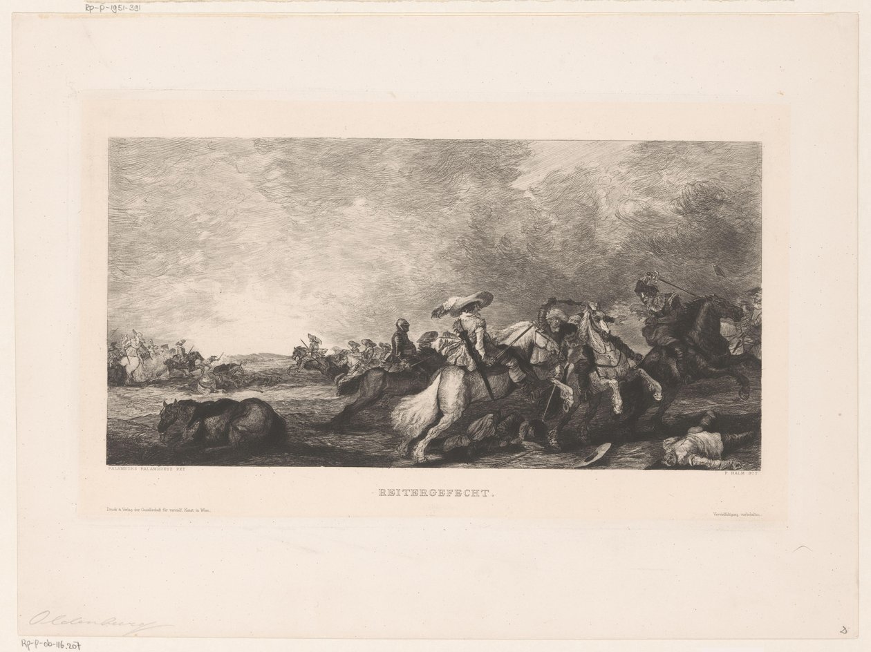 Ruitergevecht door Peter von Halm