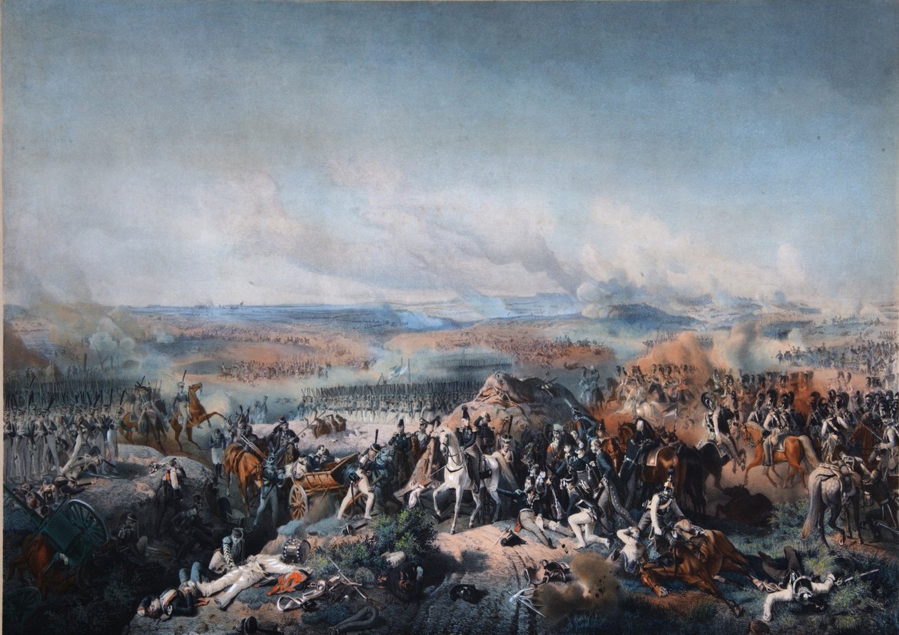 De Slag bij Borodino op 26 augustus 1812, eerste kwart van de 19e eeuw door Peter von Hess