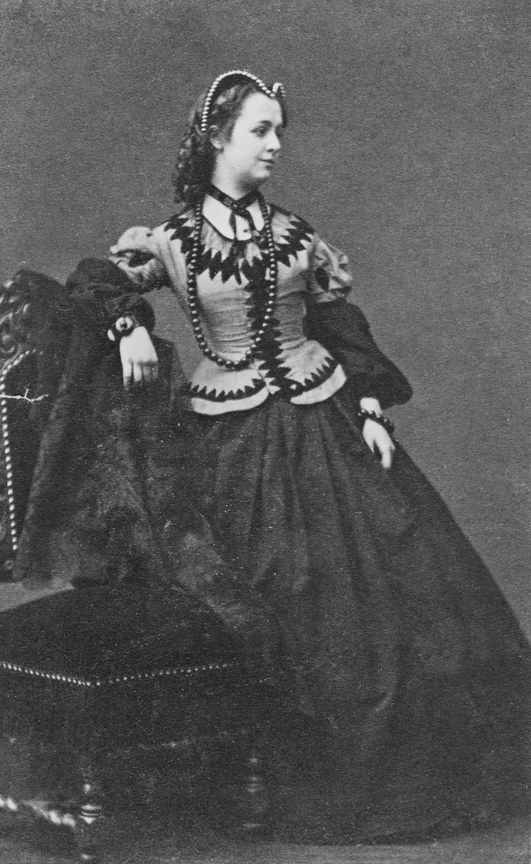 Portret van de comédienne Adamoli door Petit