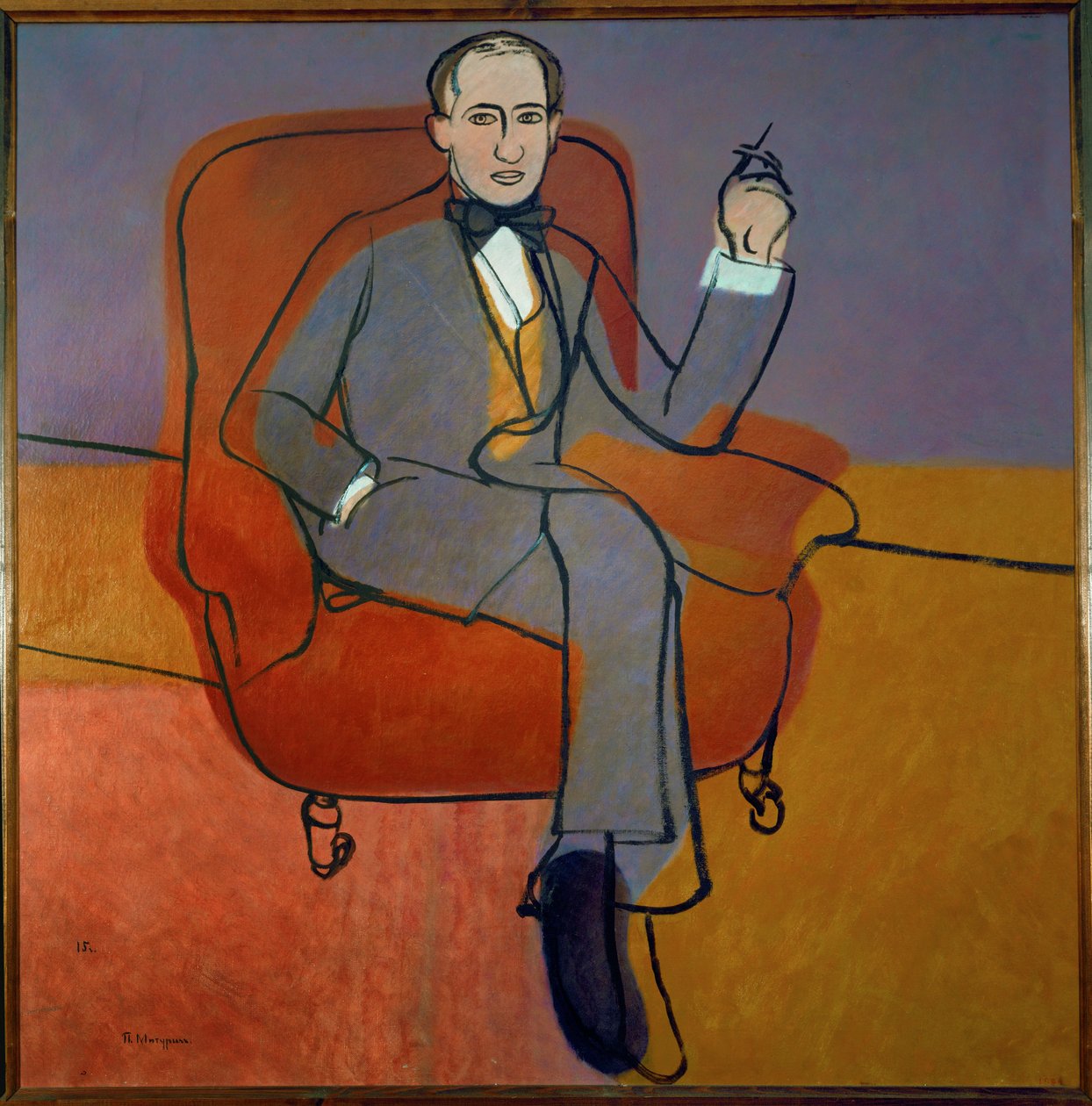 Componist Arthur Lurie (olieverf op doek) door Petr Vasilyevich Miturich