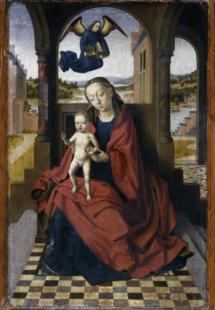 De Madonna en Kind, 1460s door Petrus Christus