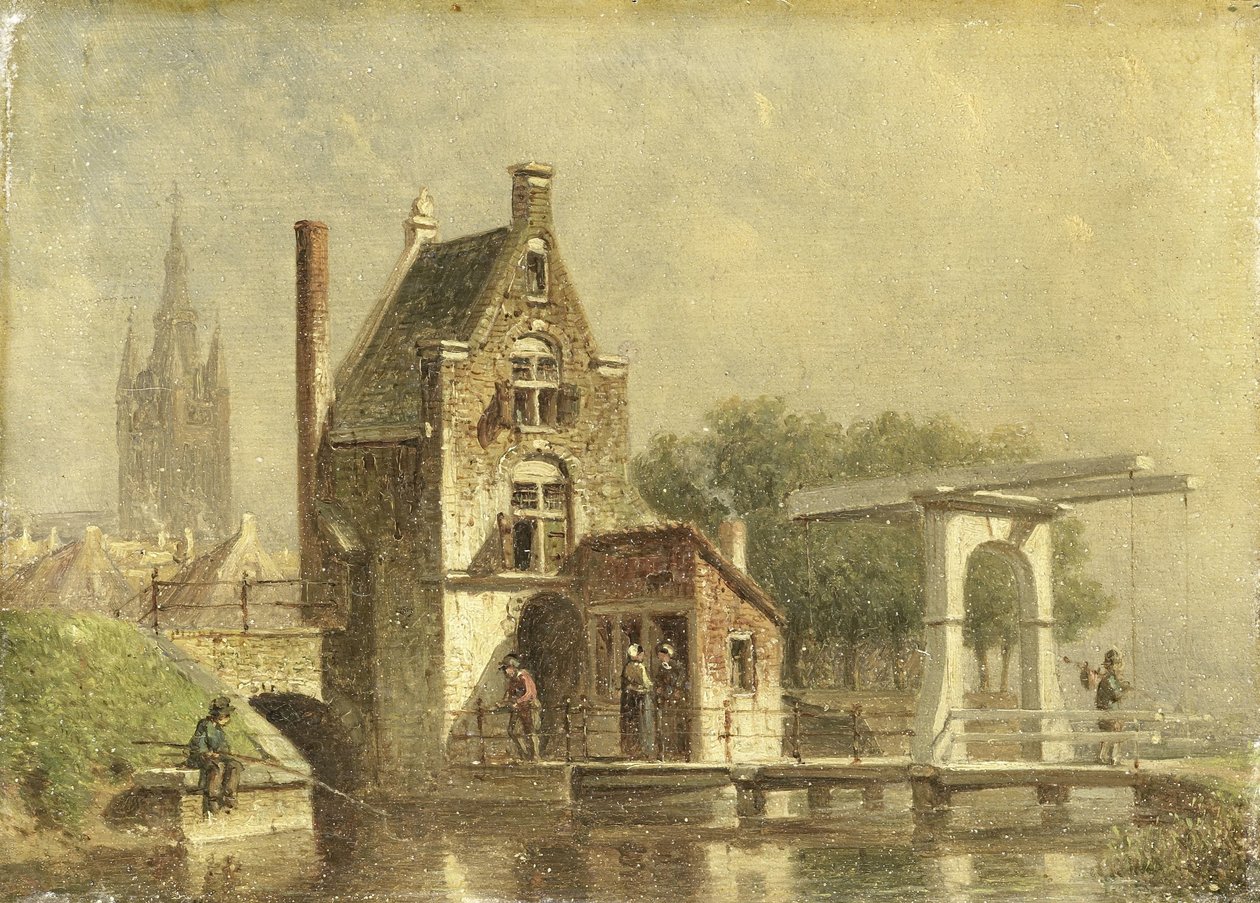 De Koepoort te Delft door Petrus Gerardus Vertin