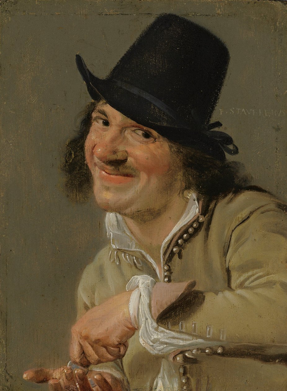 Horen: Een Man die Munten Telt (uit de serie Personificaties van de Vijf Zintuigen, ca. 1635-66) door Petrus Staverenus