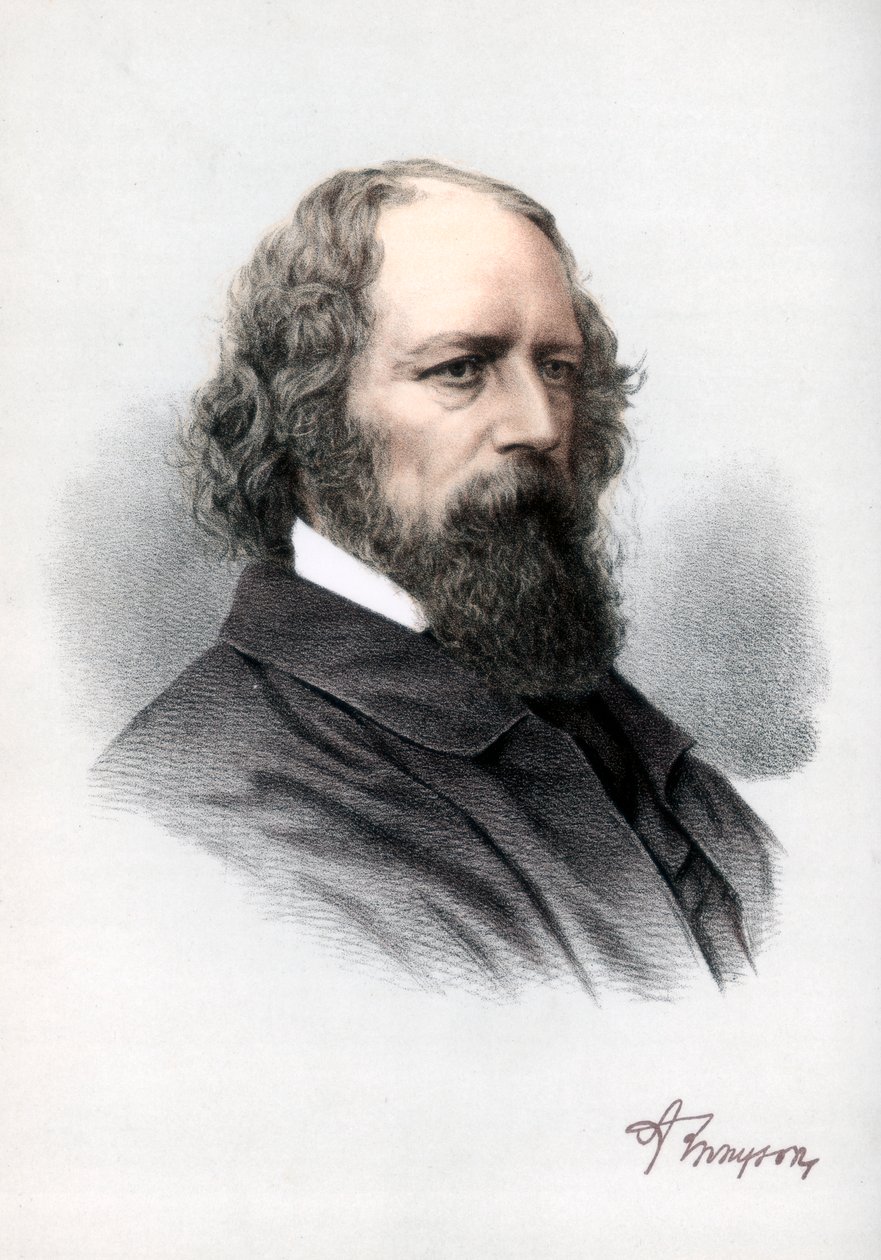 Alfred Tennyson, 1e Baron Tennyson, Engelse dichter, c1890 door Petter and Galpin Cassell