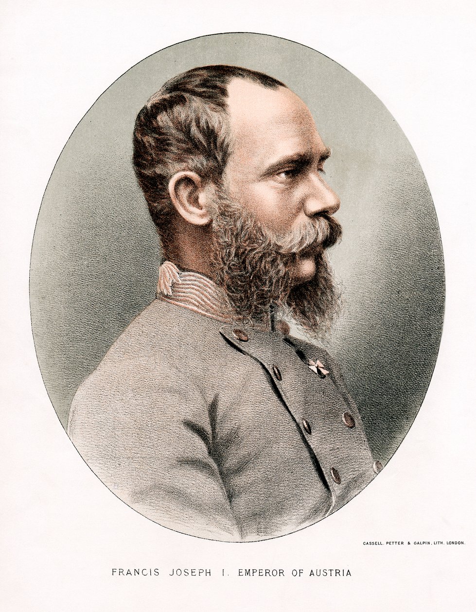 Franz Joseph, keizer van Oostenrijk, ca. 1880 door Petter and Galpin Cassell
