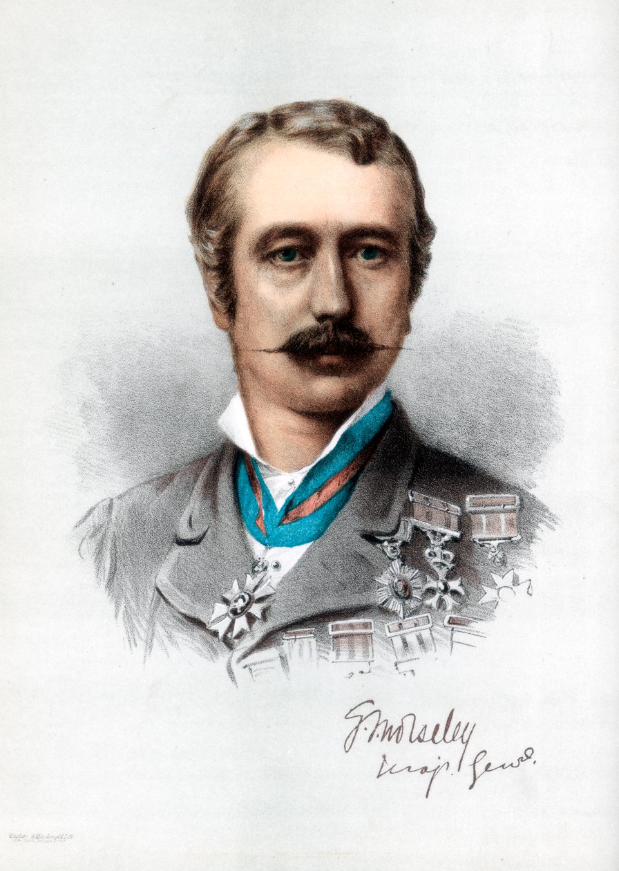 Garnet Joseph Wolseley, 1e Burggraaf Wolseley, Iers-gebore Britse soldaat, ca. 1890 door Petter and Galpin Cassell