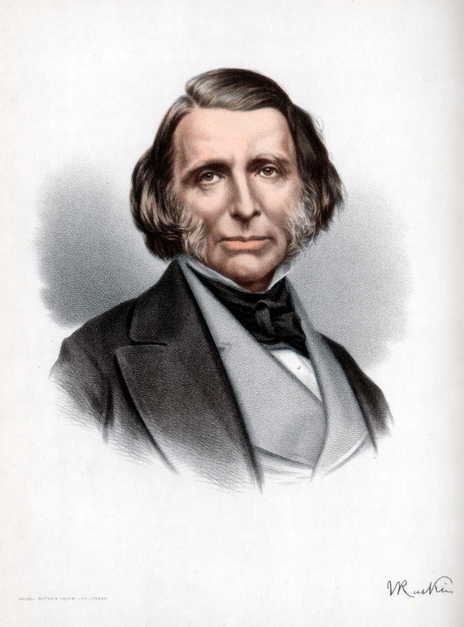 John Ruskin, Britse auteur, dichter, kunstenaar en criticus, c1890 door Petter and Galpin Cassell
