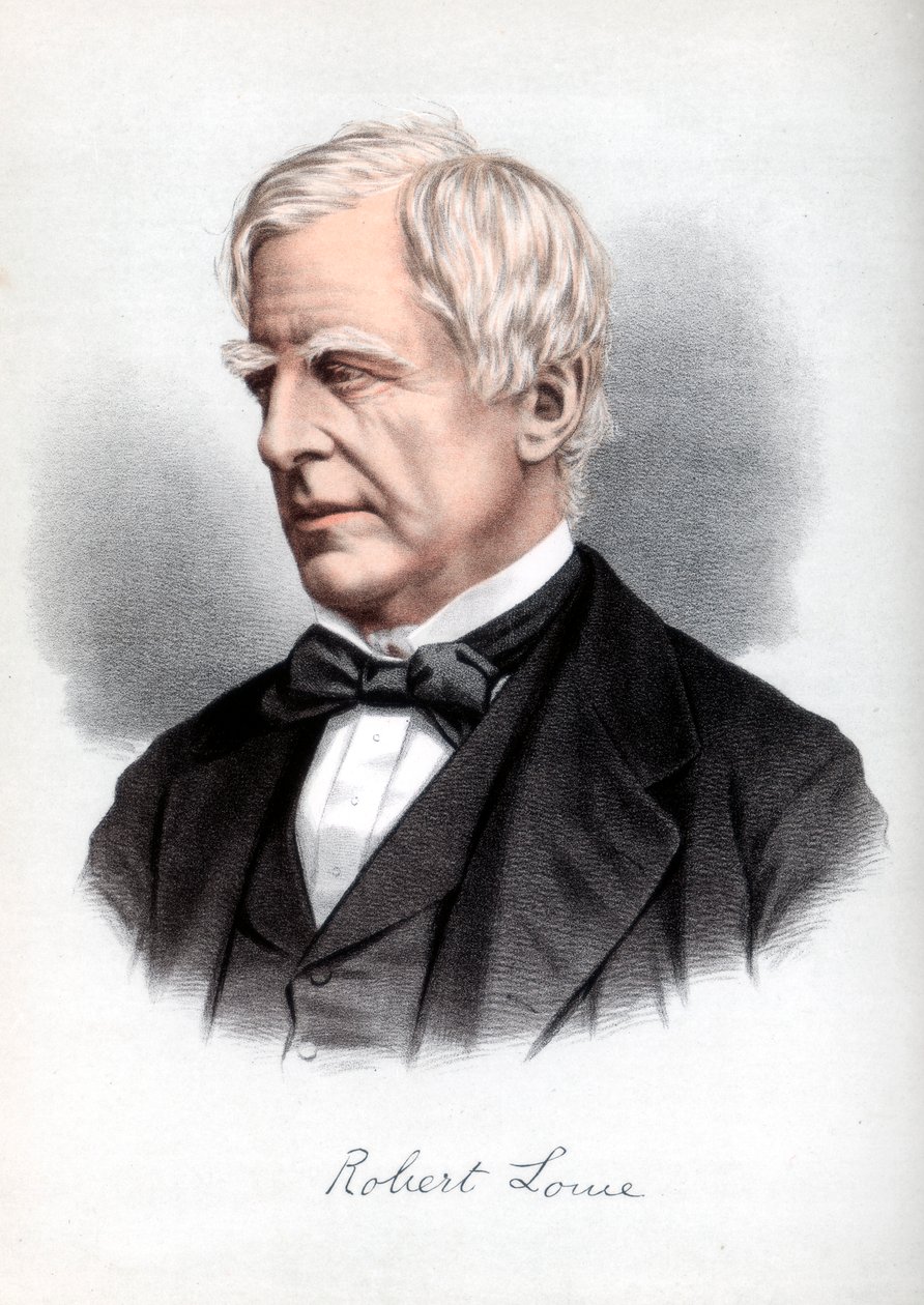 Robert Lowe, 1e burggraaf Sherbrooke, Britse staatsman, ca. 1890 door Petter and Galpin Cassell