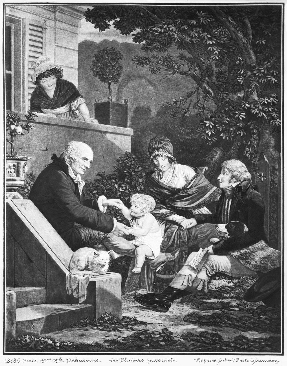 Vreugden van het vaderschap, c.1797 door Philibert-Louis Debucourt