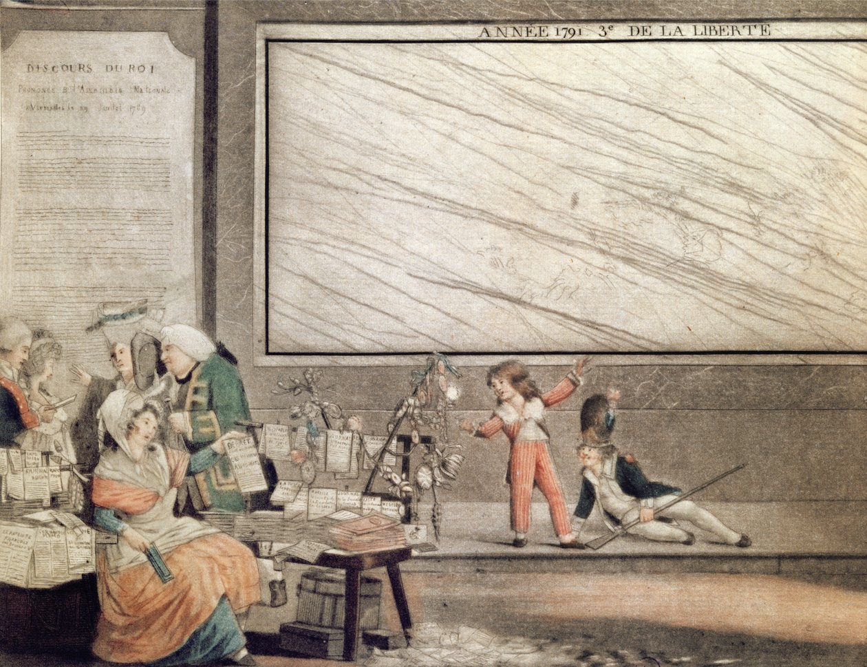 Nationaal Almanak voor 1791, opgedragen aan de Vrienden van de Grondwet (detail) door Philibert-Louis Debucourt