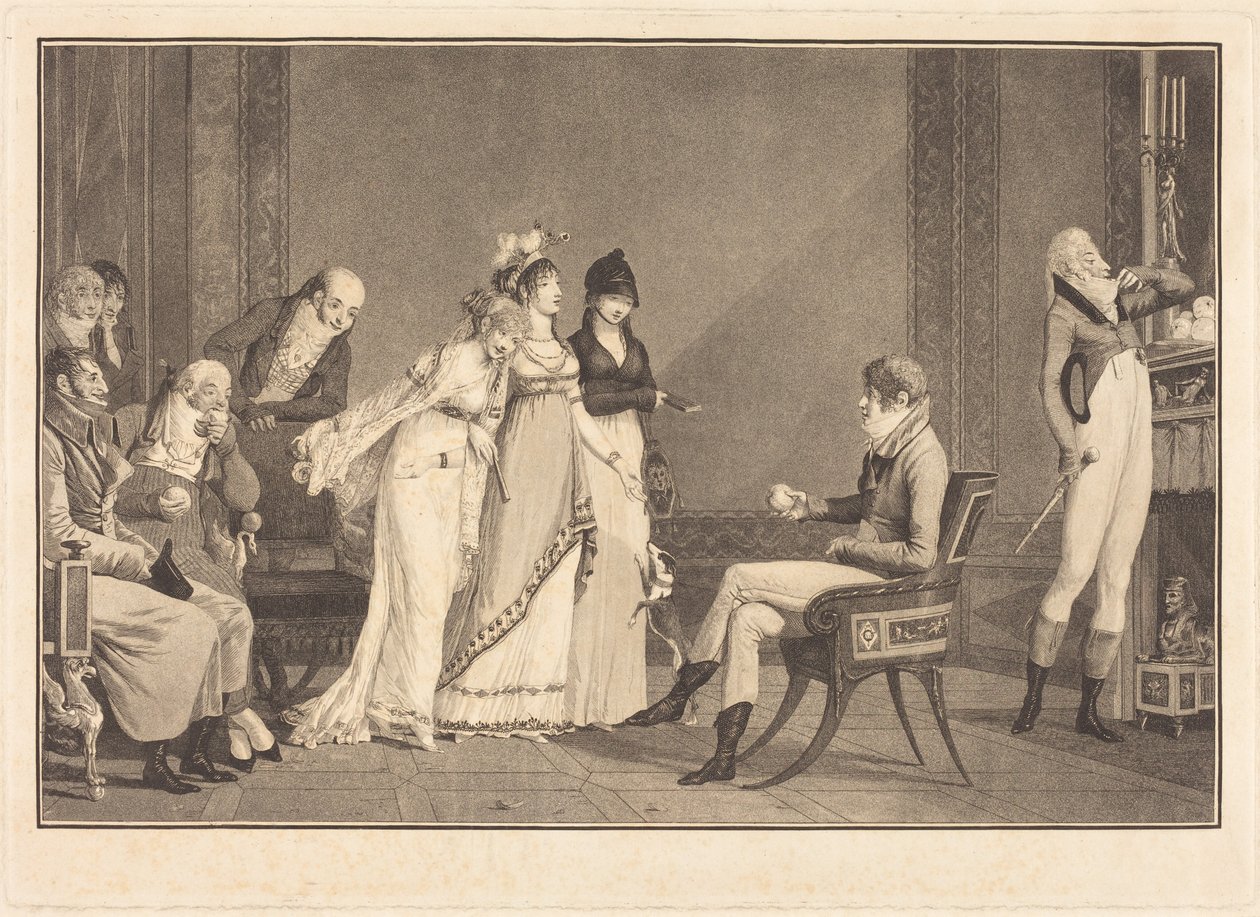 De sinaasappel, of het moderne oordeel van Paris door Philibert-Louis Debucourt