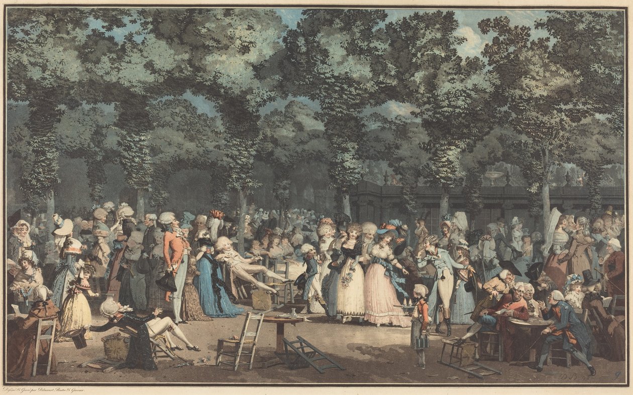 De openbare wandeling door Philibert-Louis Debucourt