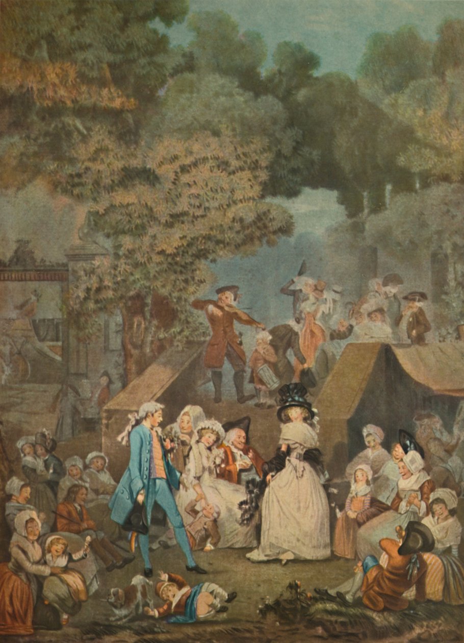 La Noce Au Chateau, bruiloft in het kasteel door Philibert Louis Debucourt