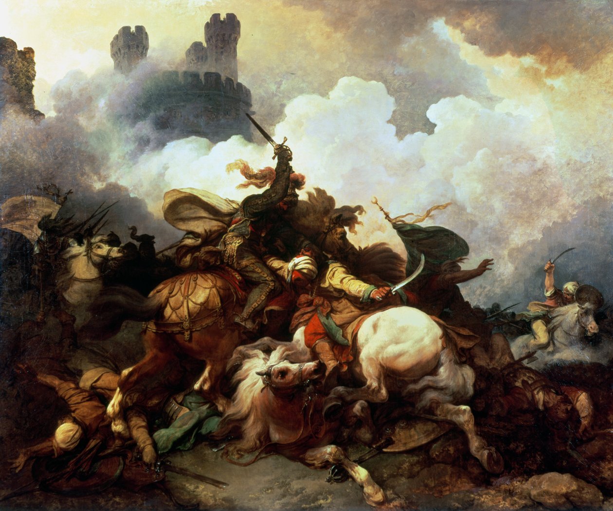 Richard I in Palestina door Philippe-Jacques de Loutherbourg