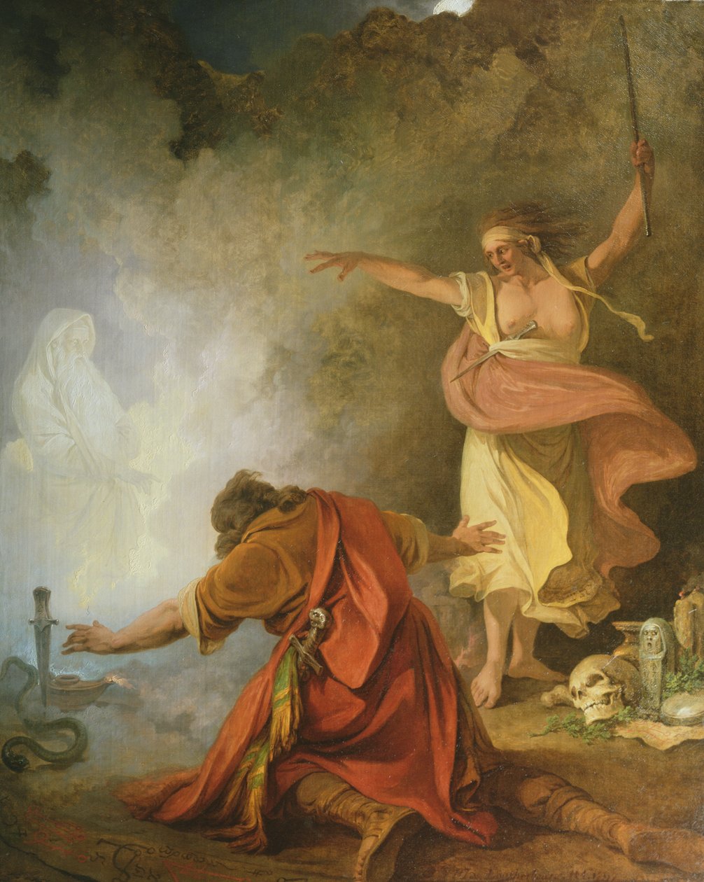 Saul en de Heks van Endor, 1791 door Philip James de Loutherbourg