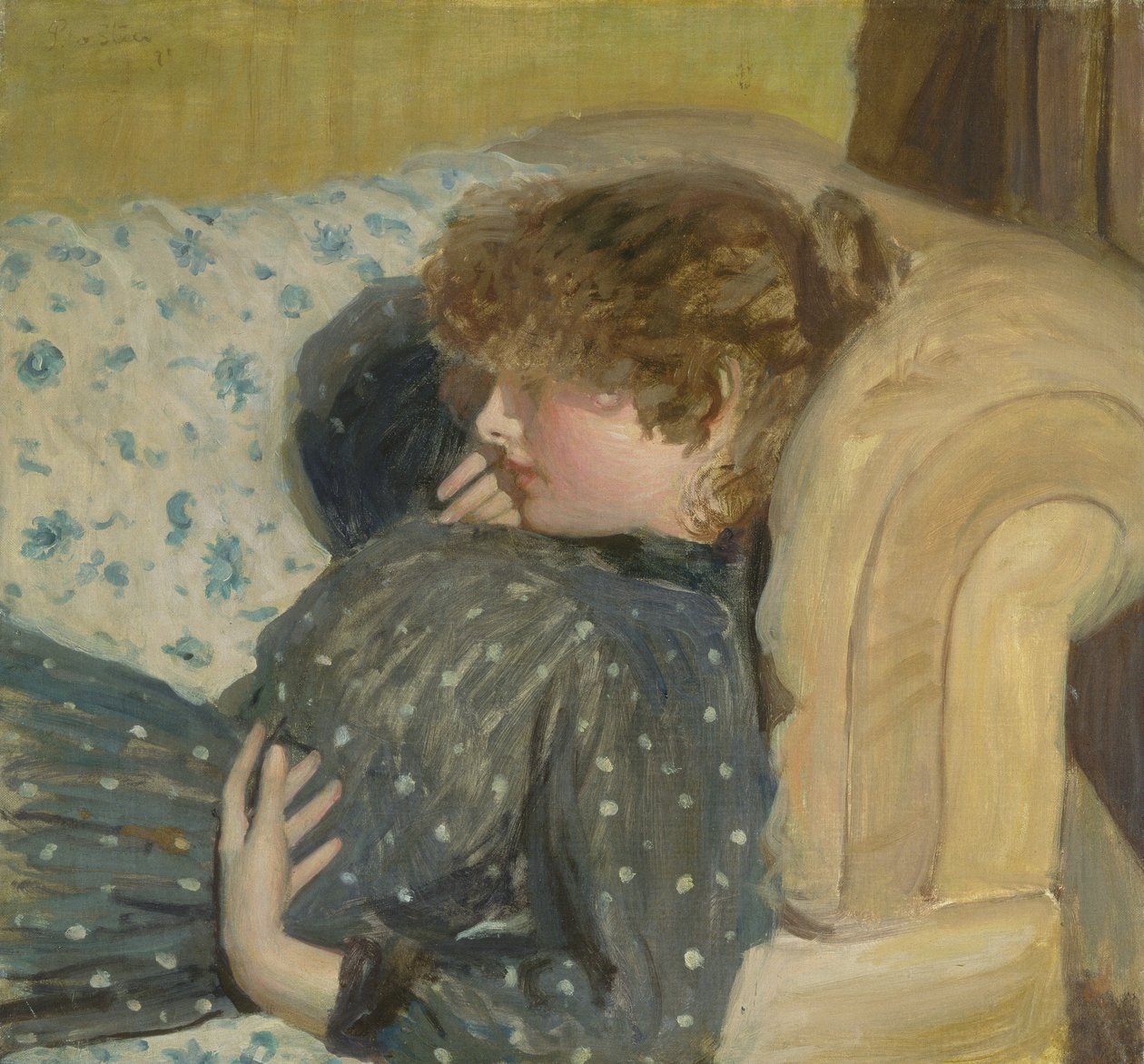 Meisje op een bank, 1891 door Philip Wilson Steer