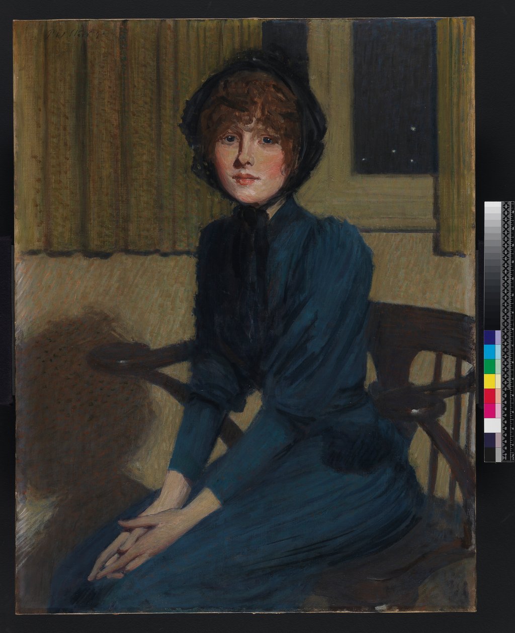 De blauwe jurk, 1892 door Philip Wilson Steer